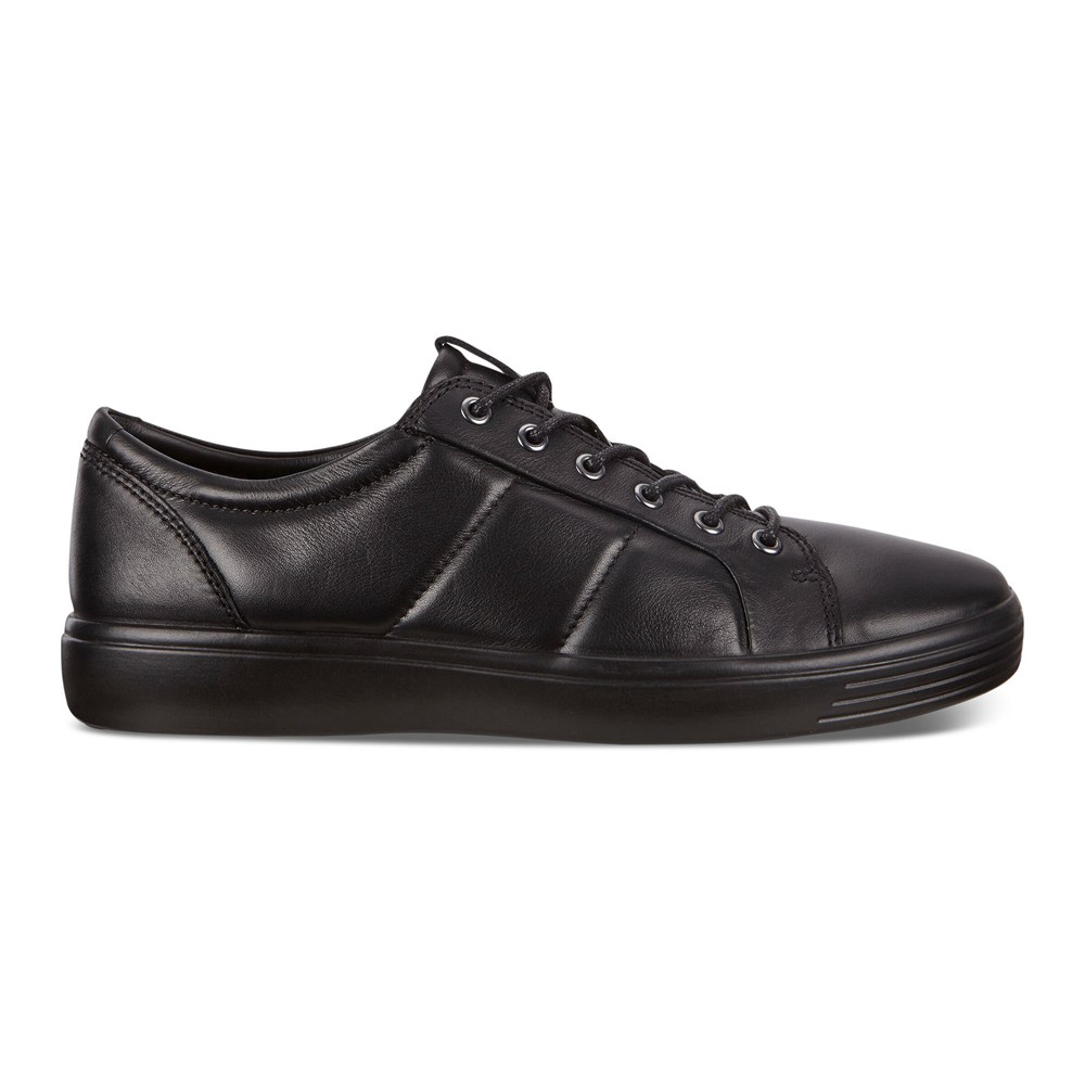 ECCO Sneakersy Męskie - Soft 7 Padded Leathers - Czarne - HBIEAT-630